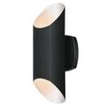 Westinghouse 657948 - 18W DIM LED Wall Matte Blk w/Silver (6579400) Outdoor Sconce LED Fixture