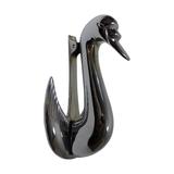 Chrome Swan Shaped Front Door Knocker 7" H x 3.88" W Bird Victorian Style Solid Brass and Screws Renovators Supply