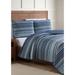 American Home Fashion Estate Reversible Quilt Set Polyester/Polyfill/Microfiber in Blue | Full/Queen | Wayfair 105008