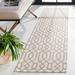 White 84 x 60 x 0.25 in Indoor Area Rug - Martha Stewart Rugs Geometric Power Loomed Area Rug in Taupe/Cream | 84 H x 60 W x 0.25 D in | Wayfair