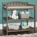 Camden Child Craft Arch Top Changing Table w/ Pad Wood in Brown/Green | 38 H x 37.2 W x 19.38 D in | Wayfair F01216.86