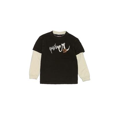 Quiksilver Sweatshirt: Black Solid Tops - Kids Boy's Size 4