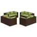 Latitude Run® 8 Piece Patio Lounge Set w/ Cushions Poly Rattan Wicker/Rattan in Black | 23.8 H x 27.6 W x 27.6 D in | Wayfair