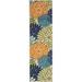 Blue/Green 72 x 24 x 1 in Area Rug - Winston Porter Jaaden Floral Flatweave Area Rug in Orange/Blue/Green | 72 H x 24 W x 1 D in | Wayfair