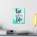 Trinx Live a Creative Life Motivation - Wrapped Canvas Textual Art Canvas in Blue/Green | 14 H x 11 W x 1.25 D in | Wayfair