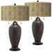 Giclee Glow Zoey 24 1/2" Colette Shade Bronze Table Lamps Set of 2