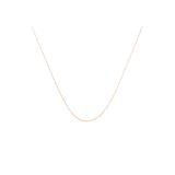 Women's Solid Rose Gold Rope Chain Necklace Unisex 18" by Haus of Brilliance in Rose