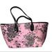 Victoria's Secret Bags | Nwt Victoria’s Secret Limited Edition Pink Floral Travel Tote Bag Large Size. | Color: Black/Pink | Size: Large