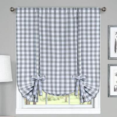 Buffalo Check Tie Up Shade 42 x 63, 42 x 63, Gray