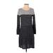 Ella Mara Casual Dress - Sweater Dress: Gray Tweed Dresses - Women's Size X-Small