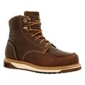 Georgia Boot AMP LT Wedge Waterproof Moc-Toe 6in Work Boot - Men's Medium Brown 10.5 GB00429-105M