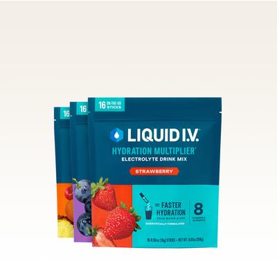 Liquid I.V.® Everyone's Favorite Bundle Hydration Multiplier® (48 Pack) - Hydrating Powdered Electrolyte Drink Mix Packet - Variety Pack