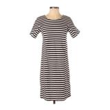 J.Crew Factory Store Casual Dress - Shift: Black Print Dresses - Women's Size X-Small