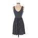 Ann Taylor LOFT Casual Dress - A-Line: Blue Stripes Dresses - Women's Size X-Small Petite