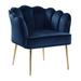 Best Master Furniture Carter Contemporary Velvet Upholstered Accent Chair with Gold Accent