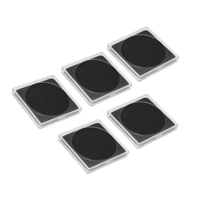 Coin Snap Holder Coin Case Storage Square Fit 20-40mm Coins, 5pcs Clear Black - Transparent, Black