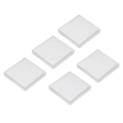 Coin Snap Holder Coin Case Storage Square Fit 18-38mm Coins, 5pcs Clear White - Transparent, White