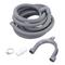 Washing Machine Drain Hose Extension Kits 16.4ft Gray with Elbow