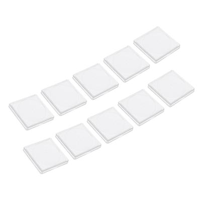 Coin Snap Holder Coin Case Storage Square Fit 19-39mm Coins, 10pcs Clear White - Transparent, White