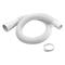 Washing Machine Drain Hose 0.8m 2.62ft White with 3 Clamps