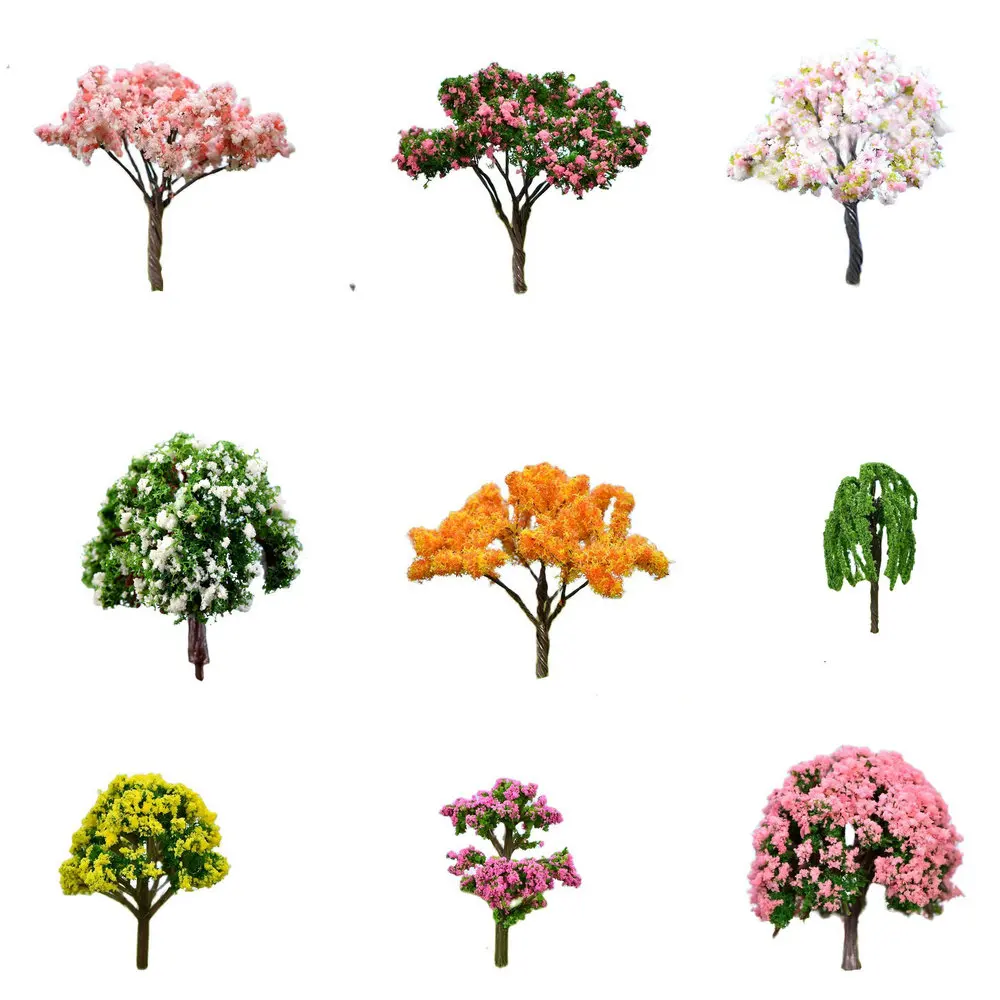 1/5 pièces/ensemble Mini arbre fée jardin Miniatures Micro paysage résine artisanat bonsaï Figurine jardin Terrarium accessoires approvisionnement