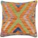 Bohemian Roman Turkish Hand-Woven Kilim Pillow - 17" x 18"