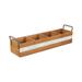 Brown Wooden 3 Slot Storage Caddy