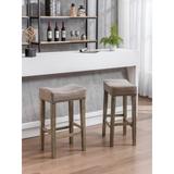 Counter Height 29" Bar Stools for Kitchen Counter Backless Faux Leather Stools Farmhouse Island Chairs