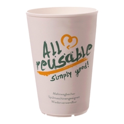 VEPATIM 50x Mehrweg Heißgetränkebecher Kaffeebecher Coffee to go 'All Reusable' - 200 ml