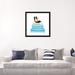 East Urban Home 'Stack of Teal Fashion Books w/ Shoes' Graphic Art Print on Canvas Canvas/Paper, Cotton in Blue/White | 16" H x 16" W x 1" D | Wayfair