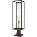 Z-Lite Outdoor Pier Mounted Fixture in Deep Bronze + Outdoor Brass Finish