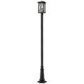 Z-Lite 1 Light Outdoor Post Mounted Fixture in Black Finish