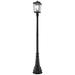 Z-Lite 2 Light Outdoor Post Mounted Fixture in Black Finish