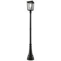 Z-Lite 2 Light Outdoor Post Mounted Fixture in Oil Rubbed Bronze Finish