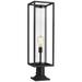 Z-Lite 1 Light Outdoor Pier Mounted Fixture in Black Finish