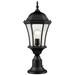 Z-Lite 1 Light Outdoor Pier Mounted Fixture in Black Finish