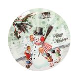 The Holiday Aisle® Merry Christmas Snowman Platter Porcelain | 0.98 H x 10 W x 10 D in | Wayfair 9D9B7DC3FC2B4E108FCF8DC1E0DF8E58