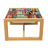 East Urban Home Bookshelf Coffee Table, Digital Drawing Graphic Of Home Library w/ Books About Different Subjects Image | Wayfair