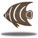 Highland Dunes Angel Fish Wall Art Décor Metal in Brown | 18 H x 18 W x 0.01 D in | Wayfair 2DF24640681D4DB091A90795FE84A3BF