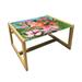East Urban Home Flamingo Coffee Table, Illustration Of Animal Tropical Garden Hibiscus Flower Plant Vintage | 15.75 H x 29.13 W x 24.41 D in | Wayfair