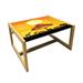 East Urban Home Savannah Coffee Table, Silhouette Of Elephants Zebras Grassland & A Tree The Sun Nature | 15.75 H x 29.13 W x 24.4 D in | Wayfair