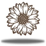 Gracie Oaks Nanke Sunflower Bloom Wall Décor Metal in Brown | 8 H x 8 W x 0.0125 D in | Wayfair 71812DFAEC234BA680A93A432175127D