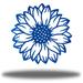 Gracie Oaks Nanke Sunflower Bloom Wall Décor Metal in Blue/White | 36 H x 36 W x 0.0125 D in | Wayfair 170DD86F17EE4F4D9A7733D9E6F54EDD