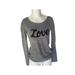 American Eagle Outfitters Tops | American Eagle Love Tee Long Sleeve Gray Xs | Color: Black/Gray | Size: Xs