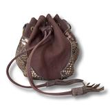 American Eagle Outfitters Bags | American Eagle Brown Canvas Bucket Drawstring Crossbody Bag With Suede Leather | Color: Brown | Size: Os