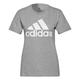 Adidas, Loungewear Essentials Logo, T-Shirt, Mittel Grauer Heather/Weiß, S, Frau