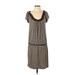 Max Studio Casual Dress - DropWaist: Brown Print Dresses - Women's Size Small