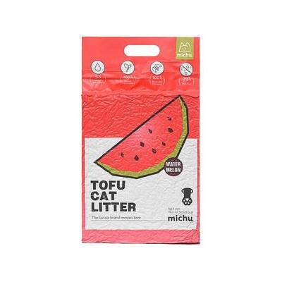 Michu Natural Clumping Flushable Tofu Cat Litter, 5.5-lbs bag, Watermelon