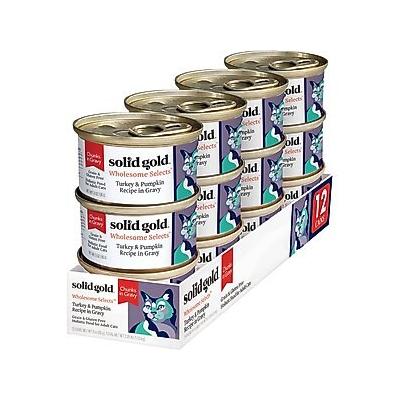 Solid Gold Savory Turkey, Giblets & Pumpkin Cat Food, 3-oz, 12 ct