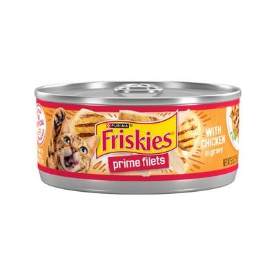 Friskies Prime Filets with Chicken Canned Cat Food, 5.5-oz, 24 ct